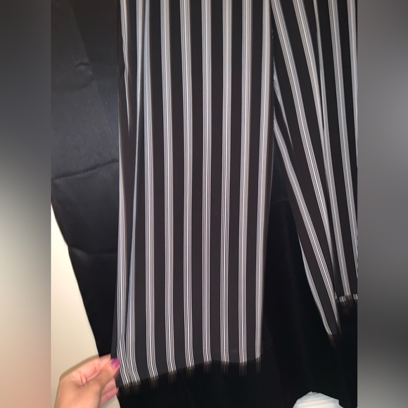 ZARA STRIPED WIDE LEG PANT SIZE L - Picture 2 of 3
